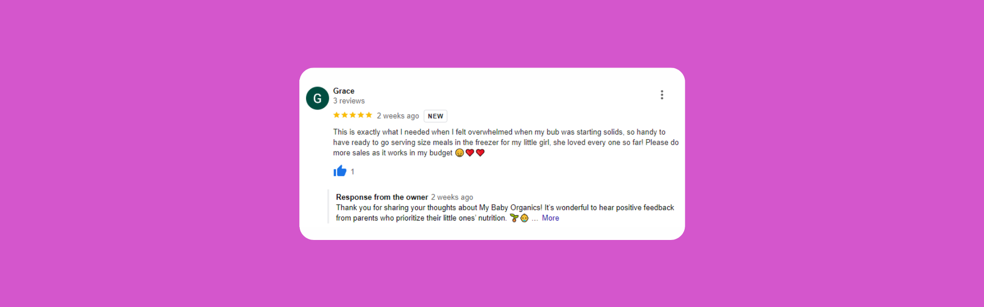 Grace 3 reviews 2 weeks ago - This is exactly what I needed when I felt overwhelmed when my bub was starting solids, so handy to have ready to go serving size meals in the freezer for my little girl, she loved every one so far! Please do more sales as it works in my budget 😌❤️❤️