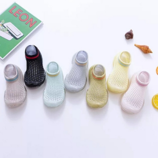 Bearba Grey Rubber Duck Lace Sock Shoe - Blog My Baby Organics