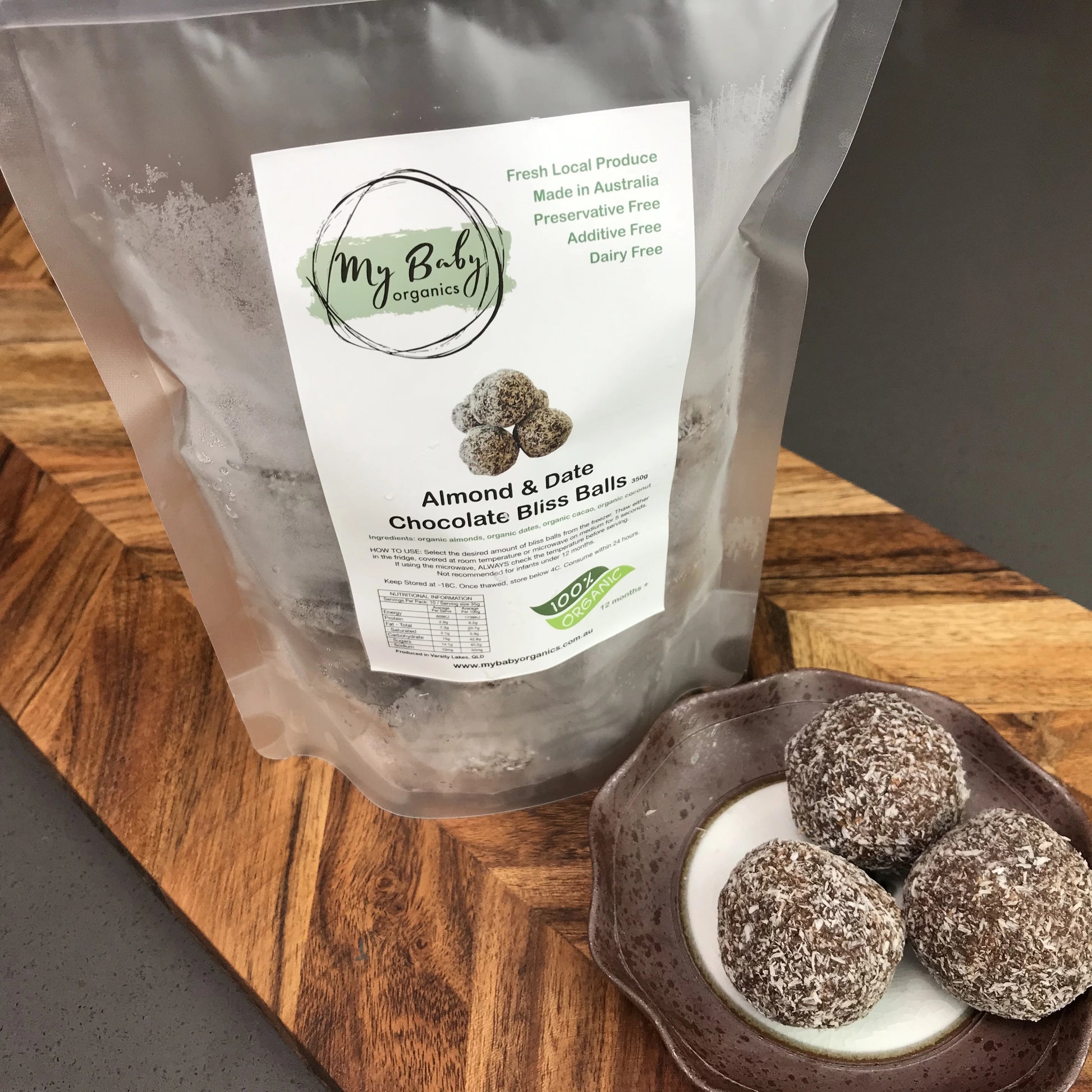 My Baby Organics Australia, Packet of Almond and Date Bliss Balls